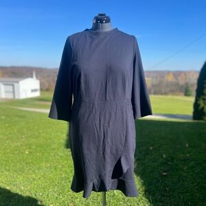 Pure Jill J. Jill Womens Size XL Blue Scoop Neck A-Line Knit Swing Dress